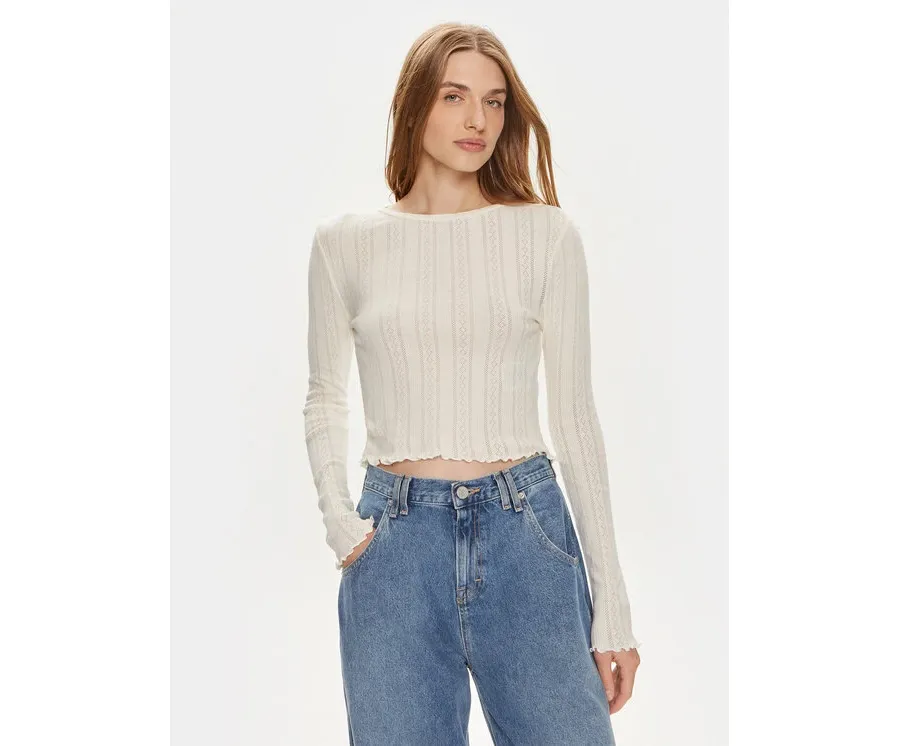 obrazek 1 Noisy May Bluzka Judy 27022037 Écru Slim Fit