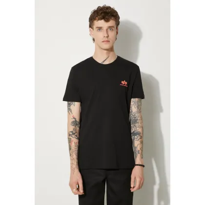 Zdjęcie Alpha Industries t-shirt bawełniany kolor czarny z nadrukiem 128507RP.614-CZARNY