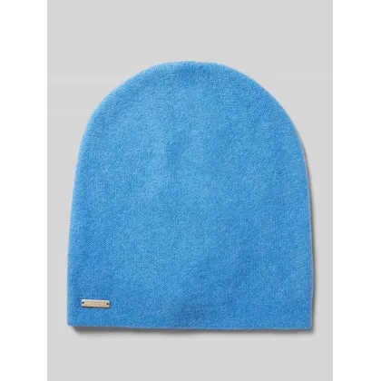 Zdjęcie Czapka beanie z czystego kaszmiru z detalem z logo