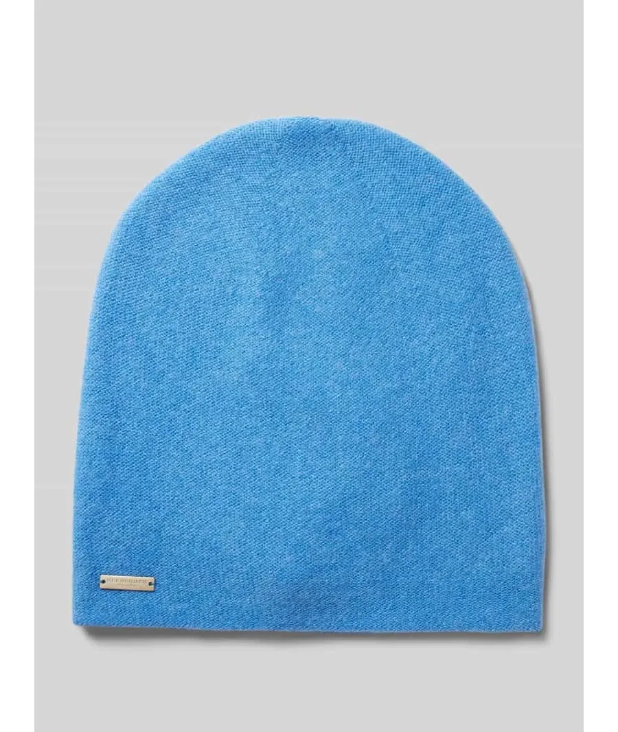 obrazek 1 Czapka beanie z czystego kaszmiru z detalem z logo