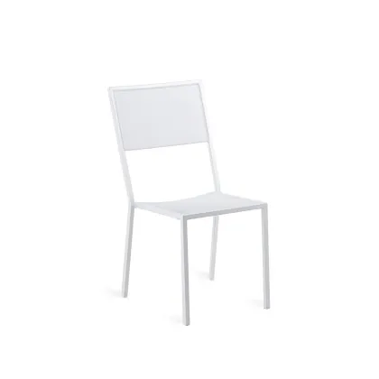 Zdjęcie Stylowe minimalistyczne krzesło Conrad w kolorze białym do ogrodu