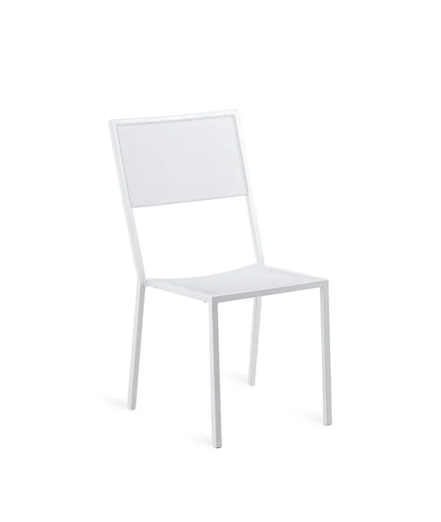 obrazek 1 Stylowe minimalistyczne krzesło Conrad w kolorze białym do ogrodu
