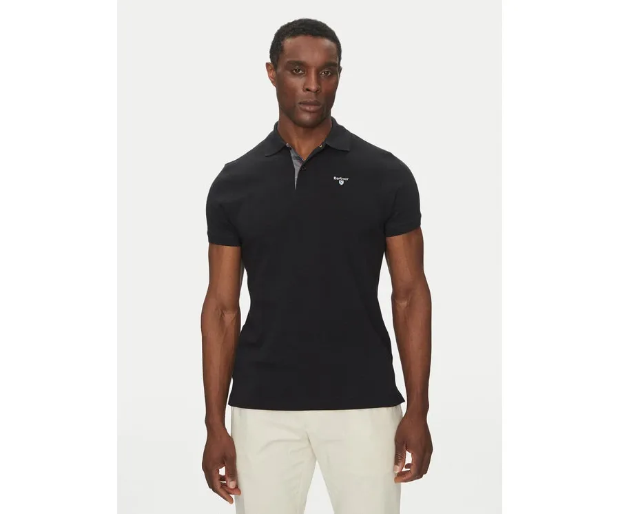 obrazek 1 Barbour Polo Tartan MML0012BK31 Czarny Regular Fit