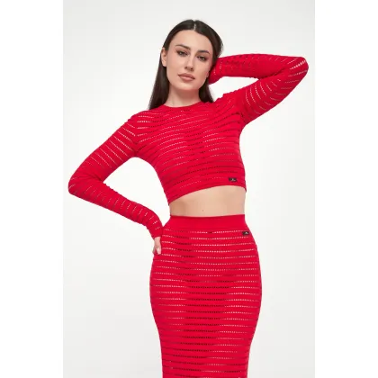 Zdjęcie Top damski z dzianiny ELISABETTA FRANCHI Elisabetta Franchi