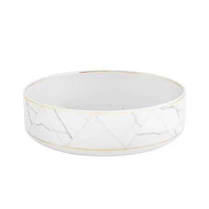 Zdjęcie Luksusowa porcelanowa miska na sałatkę Carrara inspirowana marmurem z Carrary  - Vista Alegre