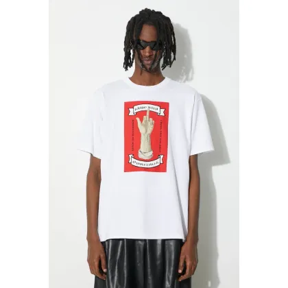 Zdjęcie Undercover t-shirt bawełniany Tee męski kolor biały z nadrukiem UC1D3810