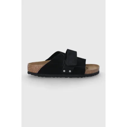 Zdjęcie Birkenstock klapki zamszowe Kyoto damskie kolor czarny 1022566