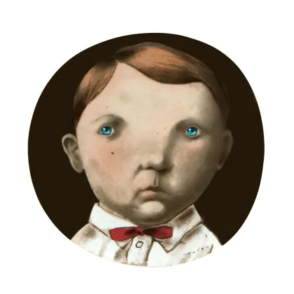 Zdjęcie Porcelanowy unikatowy okrągły talerz Ingrid Godon z serii międzynarodowi ilustratorzy - Vista Alegre