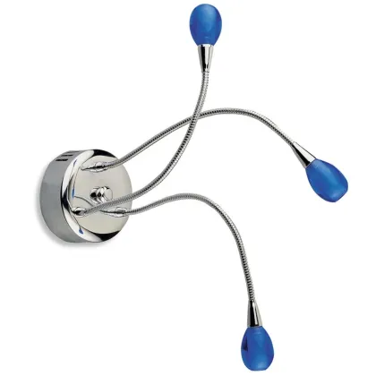 Zdjęcie Stylowa lampa naścienna z trzema światłami na giętkich ramionach - Stilhaus