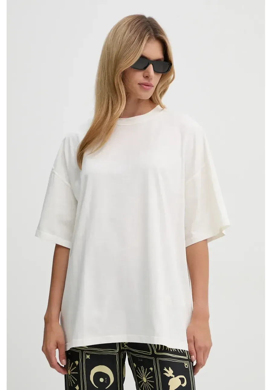 obrazek 1 Nanushka t-shirt bawełniany WREN damski kolor biały NU24CRSH00400