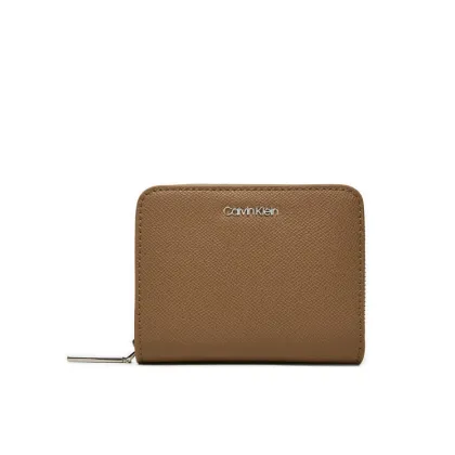 Zdjęcie Calvin Klein Mały Portfel Damski Ck Must Md Zip Around_Caviar K60K612831 Beżowy
