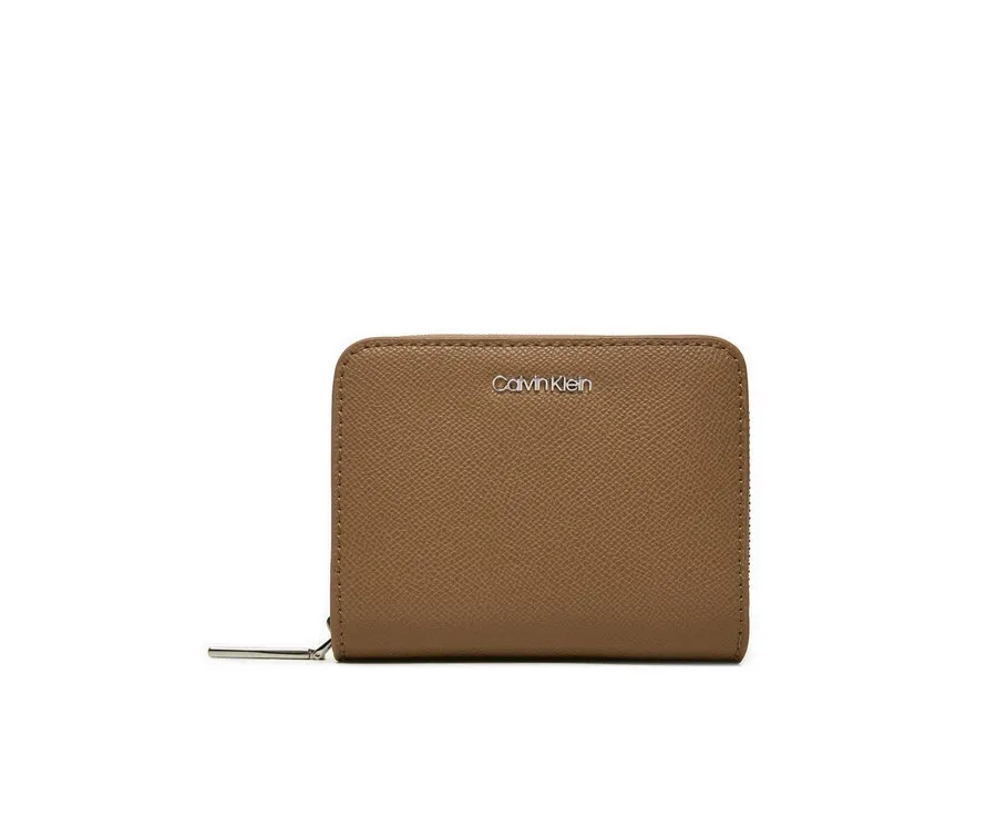 obrazek 1 Calvin Klein Mały Portfel Damski Ck Must Md Zip Around_Caviar K60K612831 Beżowy