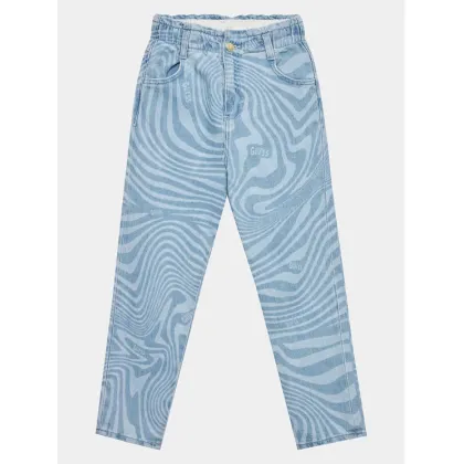 Zdjęcie Guess Spodnie materiałowe J3YA09 D4WF0 Niebieski Relaxed Fit