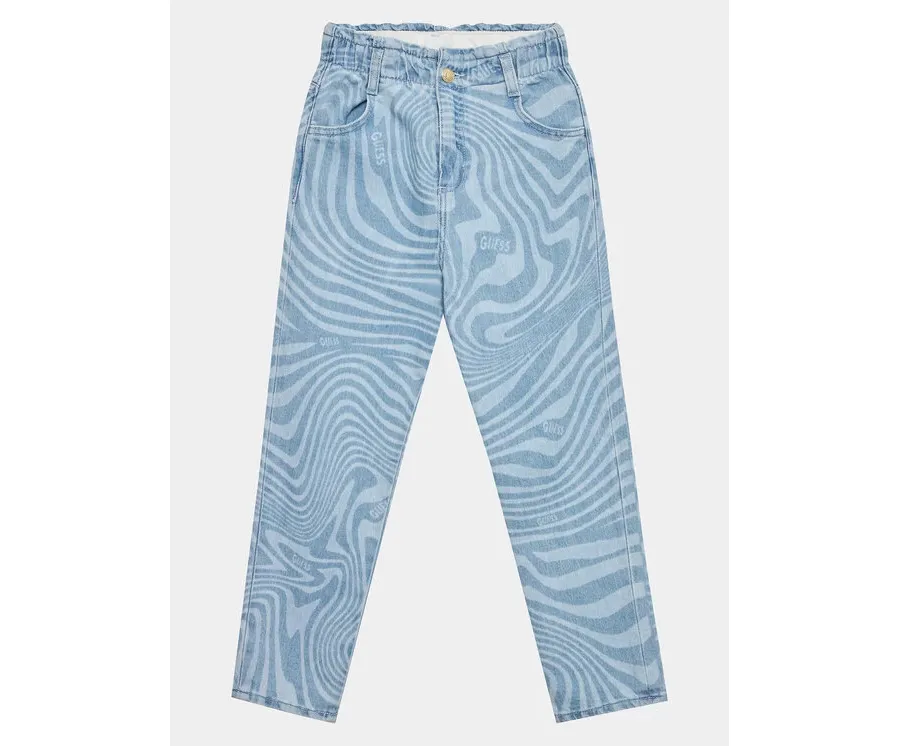 obrazek 1 Guess Spodnie materiałowe J3YA09 D4WF0 Niebieski Relaxed Fit