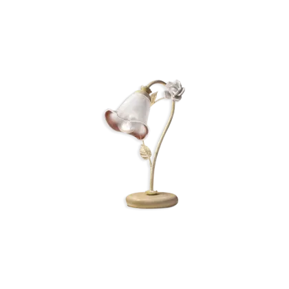 Zdjęcie Klasyczna włoska lampka na stolik Siena w kształcie kwiatu