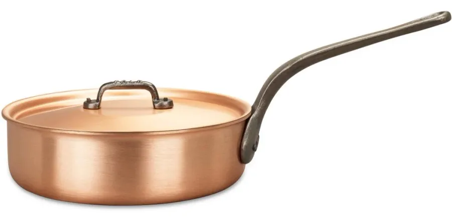 obrazek 4 Patelnia 24 cm z miedzi i stali nierdzewnej do potraw sauté