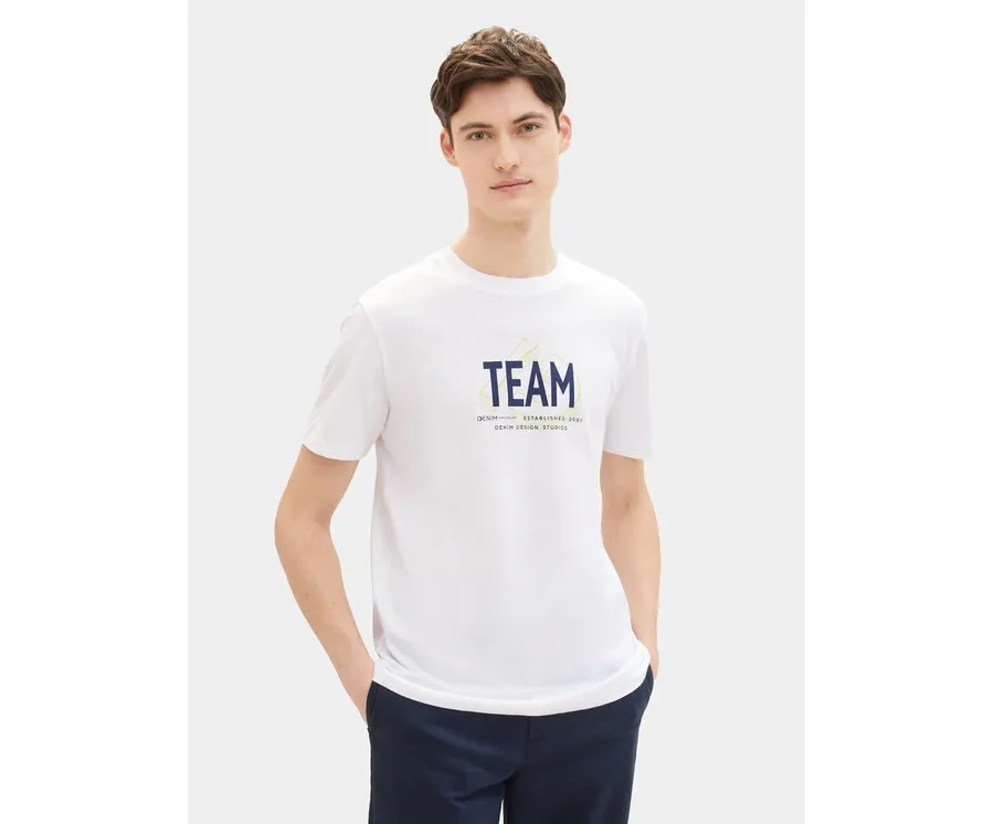 obrazek 1 Tom Tailor Denim T-Shirt 1040838 Biały Regular Fit