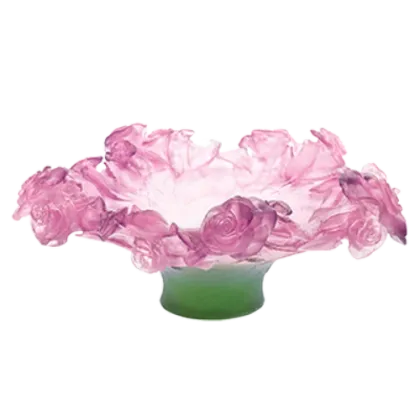 Zdjęcie Kryształowa stylowa patera w róże - Daum