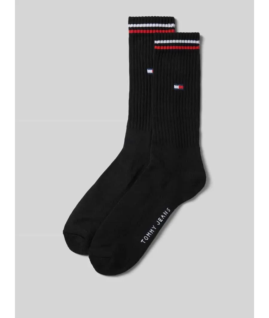 obrazek 1 Skarpety z paskami w kontrastowym kolorze w zestawie 2 szt.