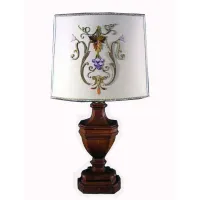 Zdjęcie Para toczonych i rzeźbionych drewnianych lamp lata 50te