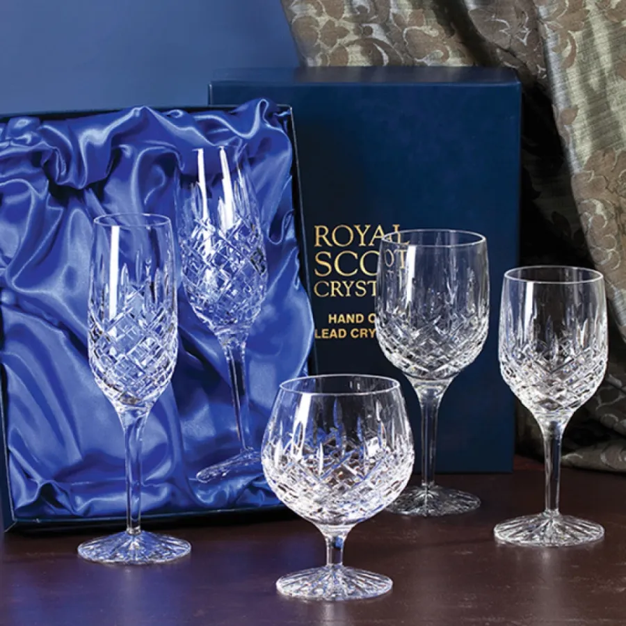 picture 3 Royal Scot Crystal Red Wine Glasses London 2 p.