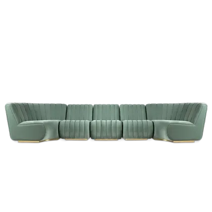 Zdjęcie Zielona luksusowa sofa - Essential Home