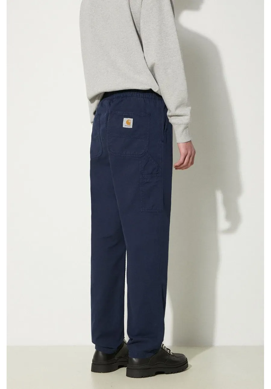 obrazek 1 Carhartt WIP spodnie bawełniane Flint Pant kolor granatowy proste I029919.29LGD