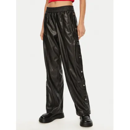 Zdjęcie HUGO Spodnie z imitacji skóry Hileda-1_B 50522349 Czarny Straight Leg