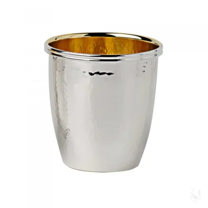 Zdjęcie Stylowy platerowany srebrem złocony wewnątrz kubek dla dziecka – Zaramella Argenti