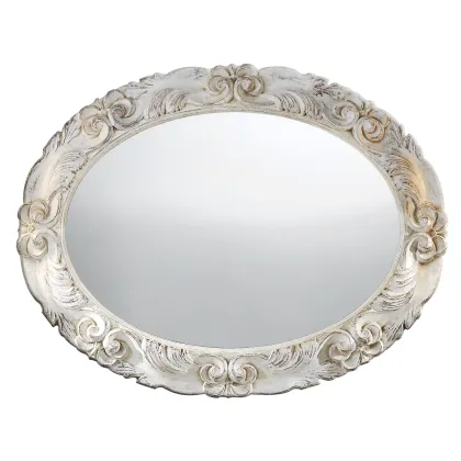 Zdjęcie Włoskie lustro Festone ze zdobieniem Silver leaf do stylowej łazienki – 3SC