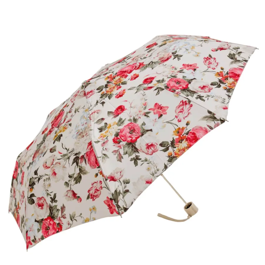 obrazek 7 Stylowy parasol damski zdobiony pięknym motywem kwiatowym ze skórzaną rączką - Pasotti