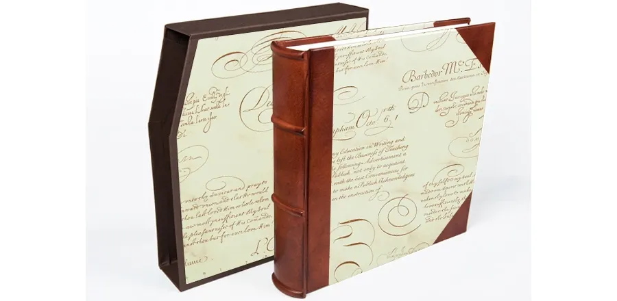 picture 1 Hand crafted horizontal photo album leather-paper K6SL 