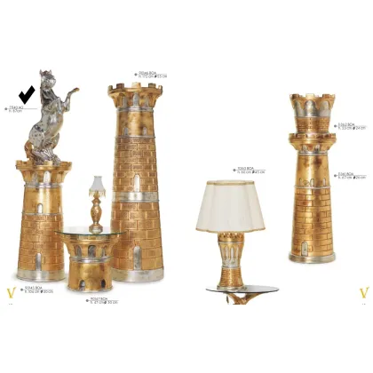 Zdjęcie Awangardowy srebrny koń z ceramiki - Valle d'oro Patchi