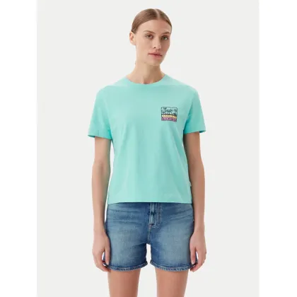 Zdjęcie Quiksilver T-Shirt EQWZT03181 Turkusowy Relaxed Fit