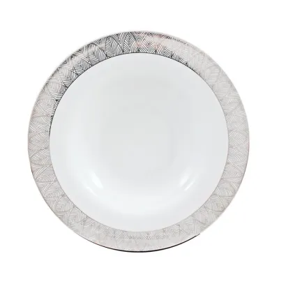 Zdjęcie Rzemieślniczy talerz do zupy Ballet Leaf z porcelany
