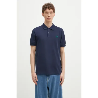 Zdjęcie Fred Perry polo bawełniane kolor granatowy z aplikacją M6000.Y49
