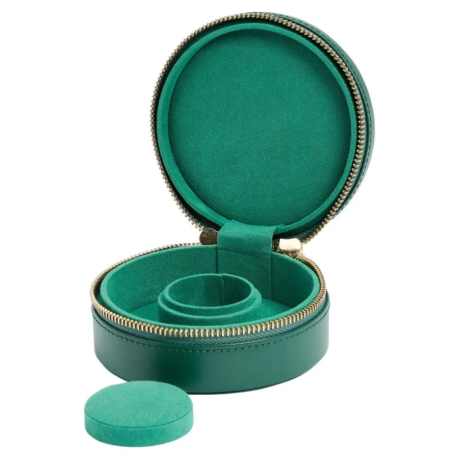 obrazek 1 Pudełko podróżne na biżuterię Sophia Round Forest Green