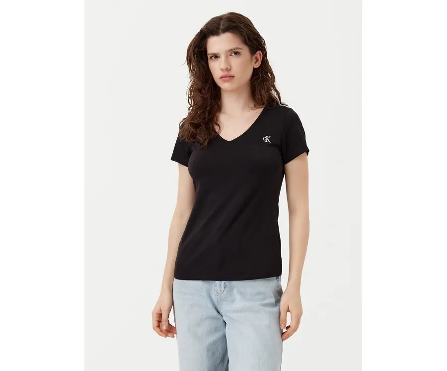 obrazek 1 Calvin Klein Jeans T-Shirt Rood J20J213716 Czarny Regular Fit