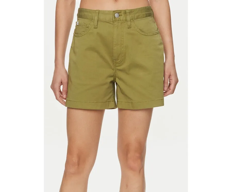 obrazek 1 Calvin Klein Jeans Szorty materiałowe J20J223135 Zielony Mom Fit