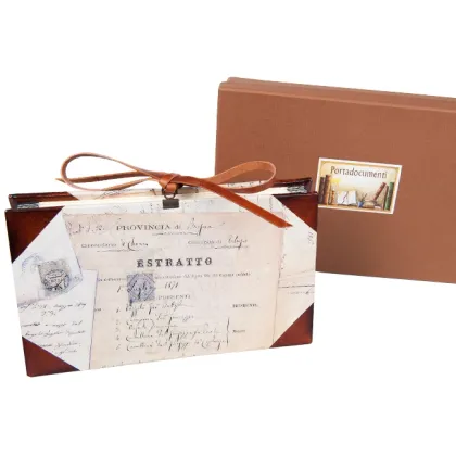 Zdjęcie Teczka/aktówka na dokumenty Portadocumenti piccolo pelle e carta