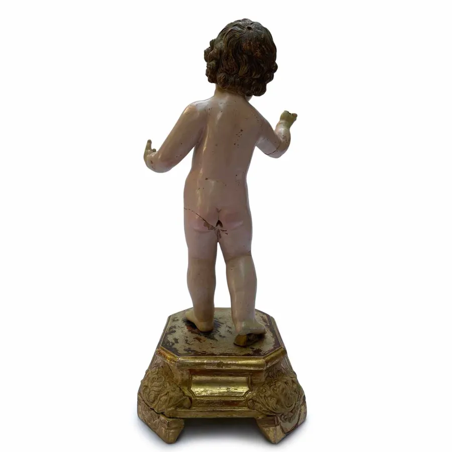 obrazek 3 Antyczna figura Dzieciątka Jezus z XVIII wieku