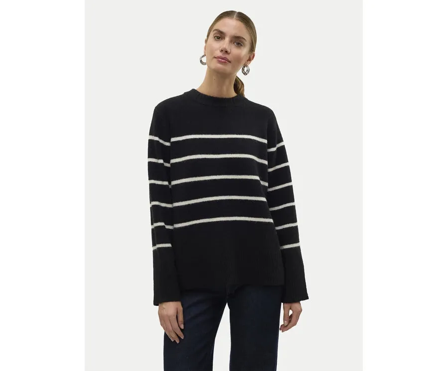 obrazek 1 Vero Moda Sweter Flawless 10320487 Czarny Loose Fit