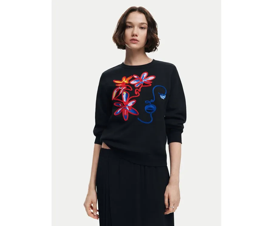 obrazek 1 Desigual Bluza Lady 24WWSK16 Czarny Regular Fit