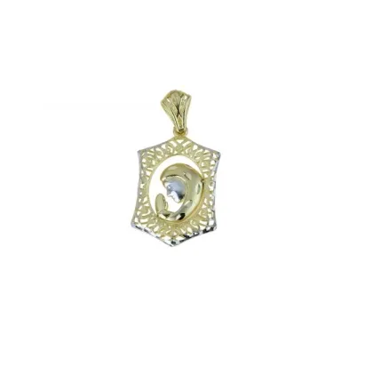 Zdjęcie Madonna wisiorek z perforowaną ramką o wymiarach 25x15mm.