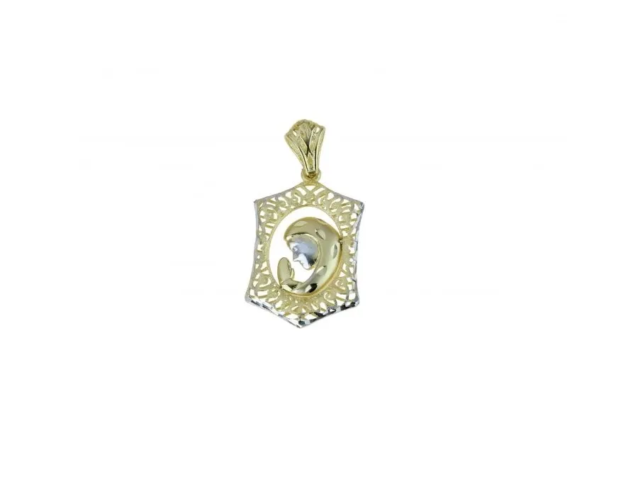 obrazek 1 Madonna wisiorek z perforowaną ramką o wymiarach 25x15mm.