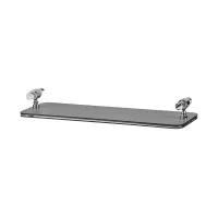Zdjęcie Designerska szara taca łazienkowa 33x10xH5 cm z chromowanym wykończeniem