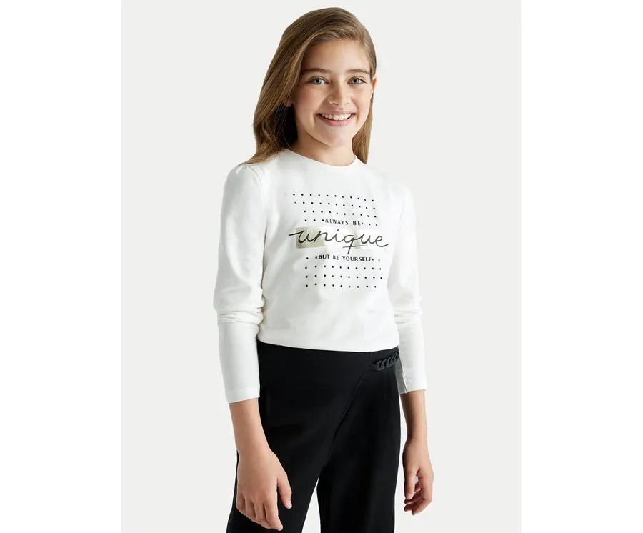 obrazek 1 Mayoral Bluzka 830 Écru Regular Fit