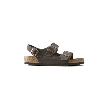 Zdjęcie Birkenstock sandały skórzane Milano damskie kolor brązowy 34873