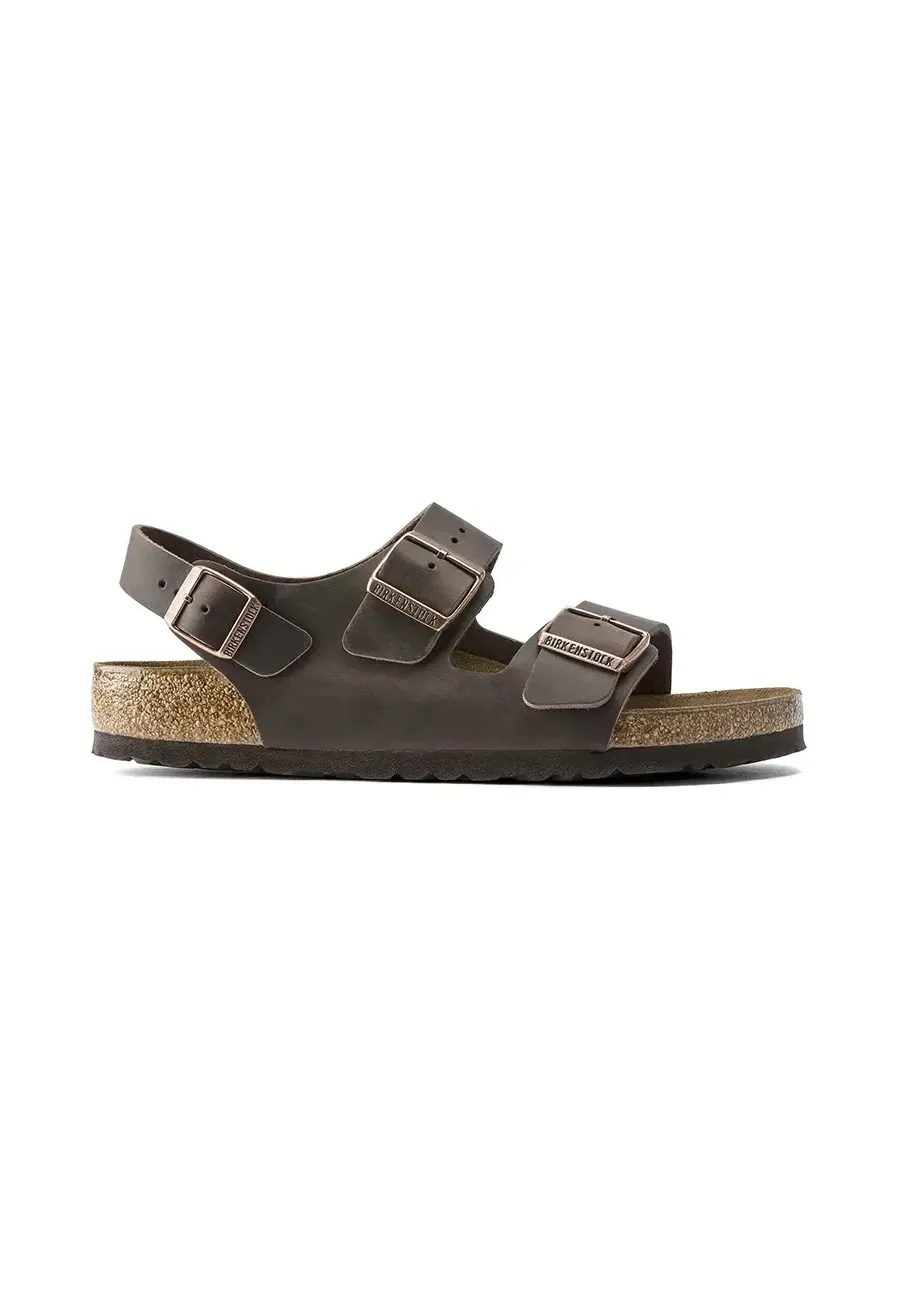 obrazek 1 Birkenstock sandały skórzane Milano damskie kolor brązowy 34873