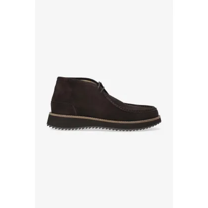Zdjęcie A.P.C. buty zamszowe Boots Jeremie Haute męskie kolor brązowy PXBQB.H53263-MARRON